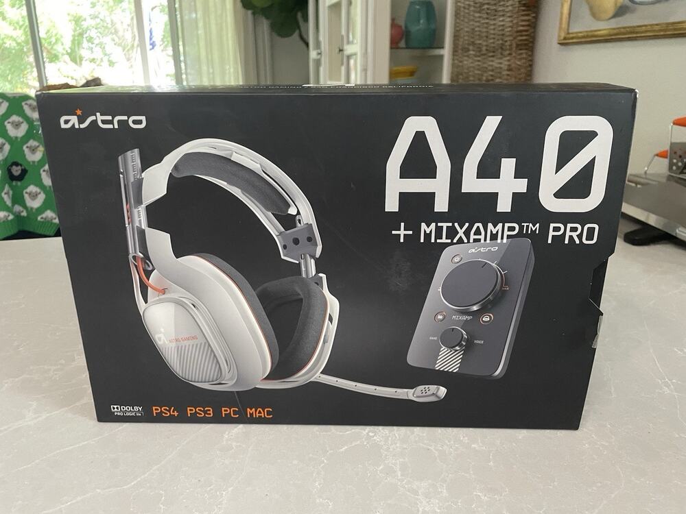 ASTRO A40 TR Gaming Headset + MixAmp Pro TR Gray PS4 PS3 PC Mac Complete